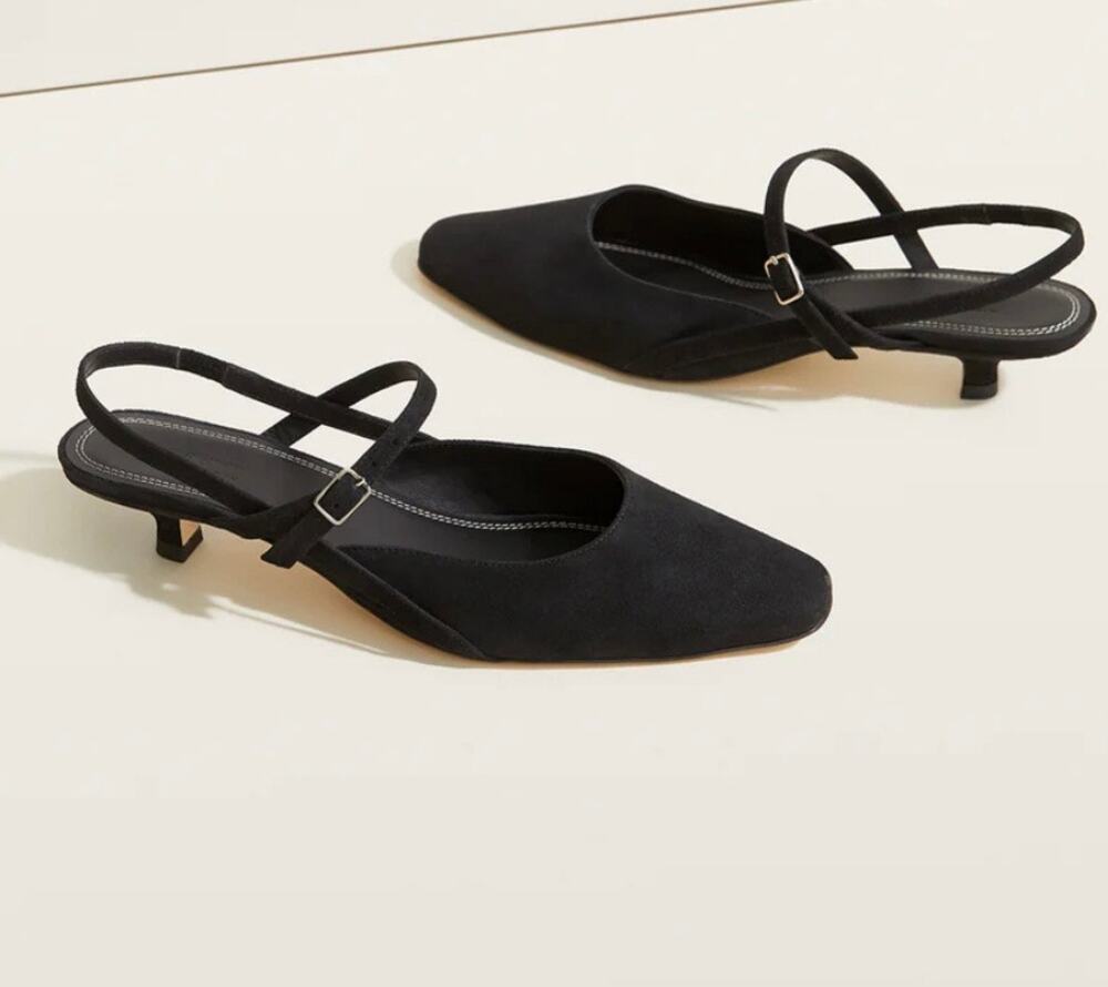 Allison Bornstein x Jack Erwin / Kitten Heel Black Suede [NOT Emme Parsons]